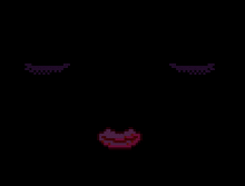 a pixel art of a woman 's eyes and mouth
