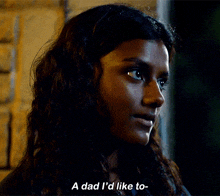 a woman says a dad i 'd like to in a dark room