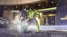 Hulk Smash Loki GIF - Hulk Smash Loki Slam GIFs