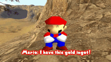 mario i have this gold ingot woah happy awesome delighted