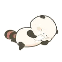 a cartoon sheep is laying on its back with its head on the ground .