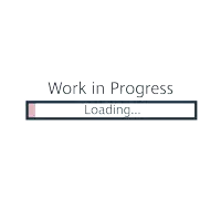 a sign that says work in progress loading on it