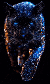 a picture of a panther with blue eyes and the words razoku member below it