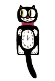 Cat Wall Clock GIF - Cat Clock Cat Clock GIFs