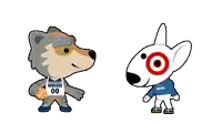 a cartoon of a wolf wearing a jersey that says wolves 00