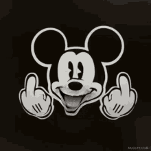 Mickey Mouse Middle Finger GIF - Mickey Mouse Middle Finger Funny GIFs