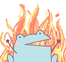 chaos this is fine fire frog flames