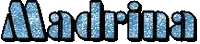 the word madrina is written in blue and black