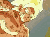 a close up of a cartoon character 's torso with a few lines on it