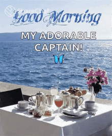Good Morning By The Sea GIF - Good Morning By The Sea Outdoor Breakfast GIFs