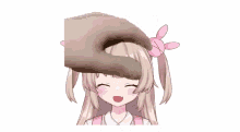 a video of a girl with a pink flower in her hair is being played