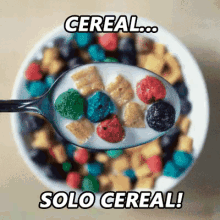 Cereal Solo Cereal GIF - Desayuno Cereal GIFs