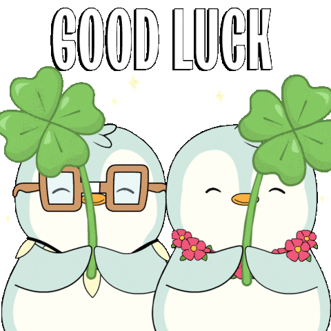 Go Penguin Sticker - Go Penguin Luck Stickers