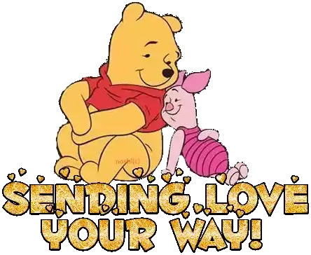 Love You Winnie The Pooh Sticker - Love You Winnie The Pooh Piglet Stickers