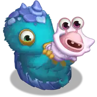 a cartoon of a blue monster and a pink monster