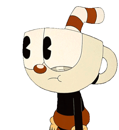 Pout Cuphead Sticker - Pout Cuphead The Cuphead Show Stickers