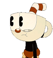 Pout Cuphead Sticker - Pout Cuphead The Cuphead Show Stickers