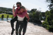Piggy Back Ride Ayye GIF - Piggy Back Ride Ayye Rock On GIFs
