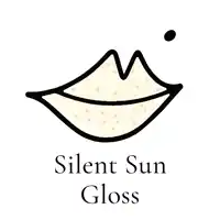 a logo for silent sun gloss with a leaf on it