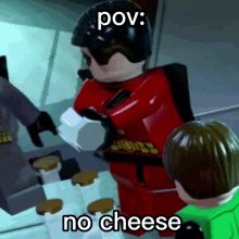 No Cheese Pov GIF - No Cheese Pov Lego Batman Videogame GIFs