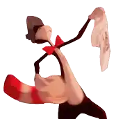 a cartoon character wearing a hat and bow tie