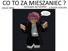a picture of a girl with a speech bubble that says " z sister leveling " on it