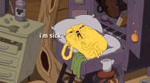 I'M Sick GIF - Jake Adventure Time Sick GIFs