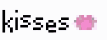 a blurred image of the word kisses and a pink lip