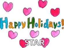 Happy Holidays Hearts GIF - Happy Holidays Hearts Watercolor GIFs