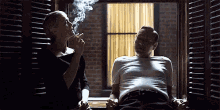 Smoking The Day'S Cigarette - House Of Cards GIF - House Of Cards Smoking Cigarette GIFs