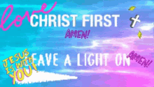 christ first jesus is with you god gospel
