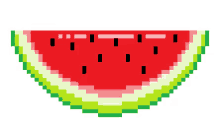 watermelon bounce pixel pixelated fruit