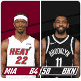 Miami Heat (64) Vs. Brooklyn Nets (58) Half-time Break GIF - Nba Basketball Nba 2021 GIFs