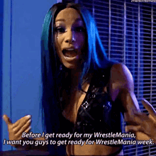 Sasha Banks Wrestle Mania Week GIF - Sasha Banks Wrestle Mania Week Get Ready GIFs