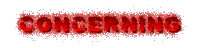 the word concerning is written in red with a white background