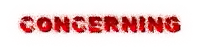 the word concerning is written in red with a white background