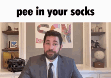 John Krasinski Pee GIF - John Krasinski Pee Pee In Your Socks GIFs