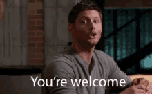 Supernatural Dean GIF - Supernatural Dean Your Welcome GIFs