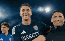 a soccer player wearing a shirt that says directv on it