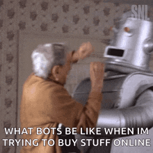Robot Attack Saturday Night Live GIF - Robot Attack Saturday Night Live Help Me GIFs