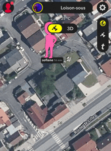 an aerial view of a residential area with the name loison-sous on the top right