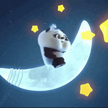 Bamboo Panda Moon GIF - Bamboo Panda Moon Night Wish GIFs