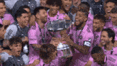 Lift The Championship Trophy Inter Miami Cf GIF - Lift The Championship Trophy Inter Miami Cf Major League Soccer GIFs