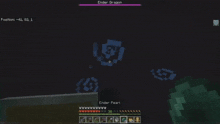 a screenshot of a video game called minecraft with a player 's character standing on a hill
