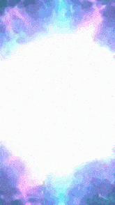 a purple and blue background with a white circle in the center