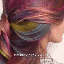 colored hair fall colors rainbow