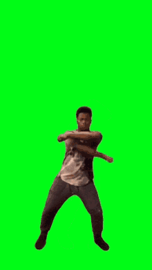 dancing meme green background dance