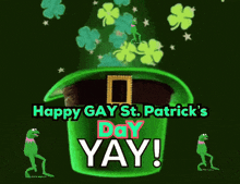 a happy gay st. patrick 's day poster with kermit the frog