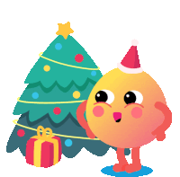Dough Boy Dances In A Circle Around A Christmas Tree Sticker - Holiday Timefor Dough Boy Christmas Cute Stickers