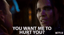 You Want Me To Hurt You Lesley Ann Brandt GIF - You Want Me To Hurt You Lesley Ann Brandt Mazikeen GIFs